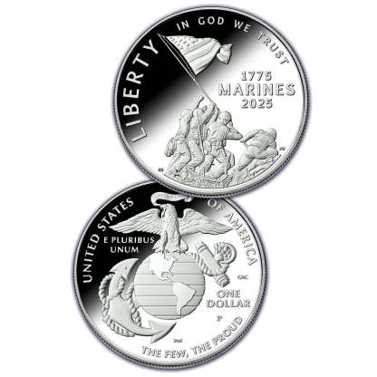 U.S. Marine Corps 250th Anniversary Proof Coin-Brilliant Uncirculated