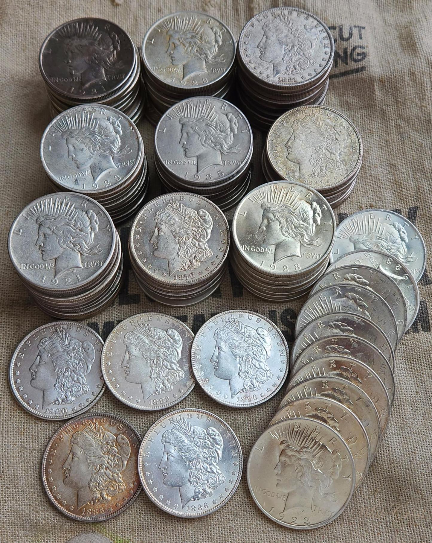 【Complete Set】1878-1921 Morgan Silver Dollar 28PC💰
