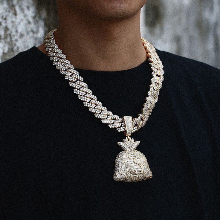 Marvel Spider-Man Print T-Shirt Good Quality Hip Hop Dollar Pendant Chain