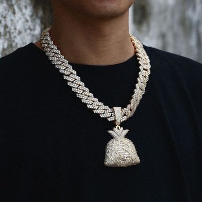 Marvel Spider-Man Print T-Shirt Good Quality Hip Hop Dollar Pendant Chain