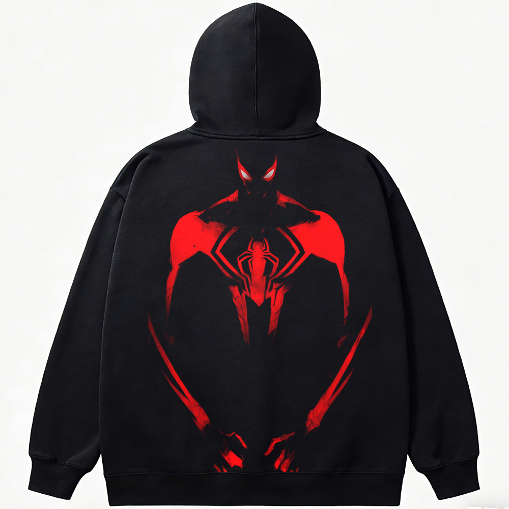 Marvel Spider-Man Red-Black High Contrast Glowing Eye Suit Print