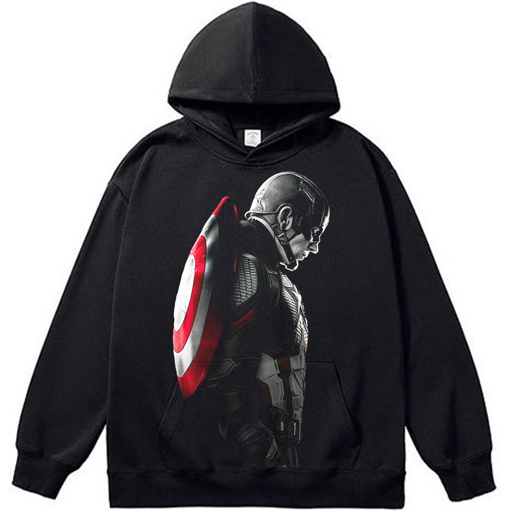 Marvel Captain America Dark Silhouette Profile Print