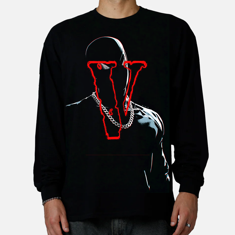 Marvel Spider-Man VLONE Red Outline "V" Logo Long Sleeve Sweatshirt