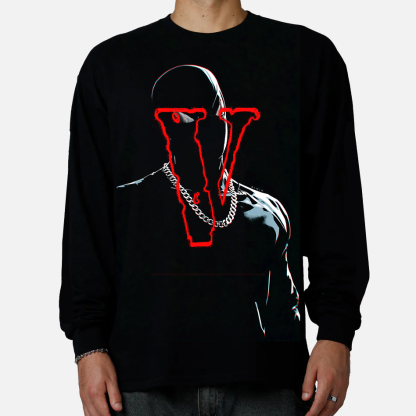 Marvel Spider-Man VLONE Red Outline "V" Logo Long Sleeve Sweatshirt