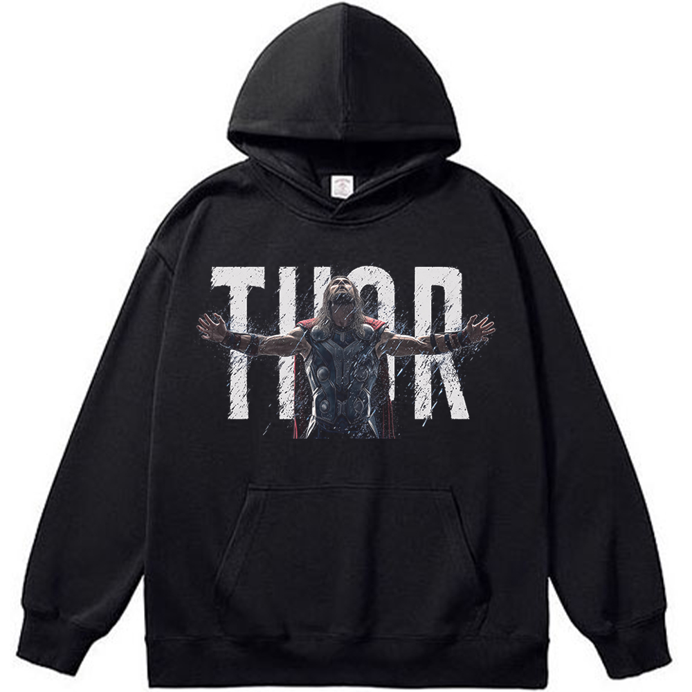 Marvel Thor Thor Front View Rainy "THOR" Typography Print