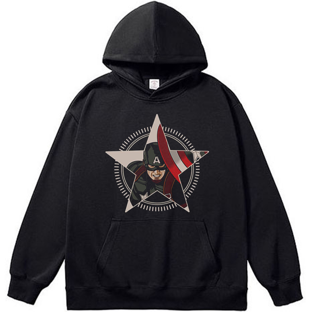 Marvel Captain America Minimalist Star Shield Head Badge Print