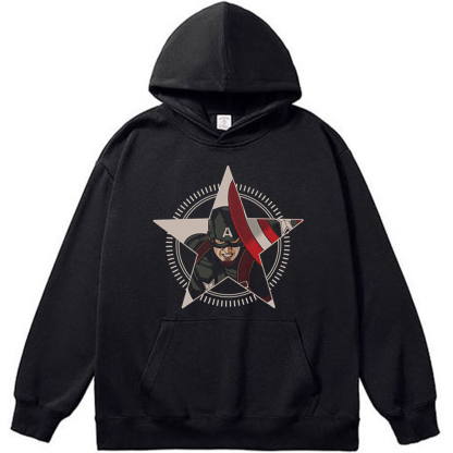 Marvel Captain America Minimalist Star Shield Head Badge Print