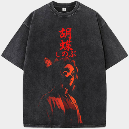 Demon Slayer Shinobu Kocho Insect Hashira Red Tone Print