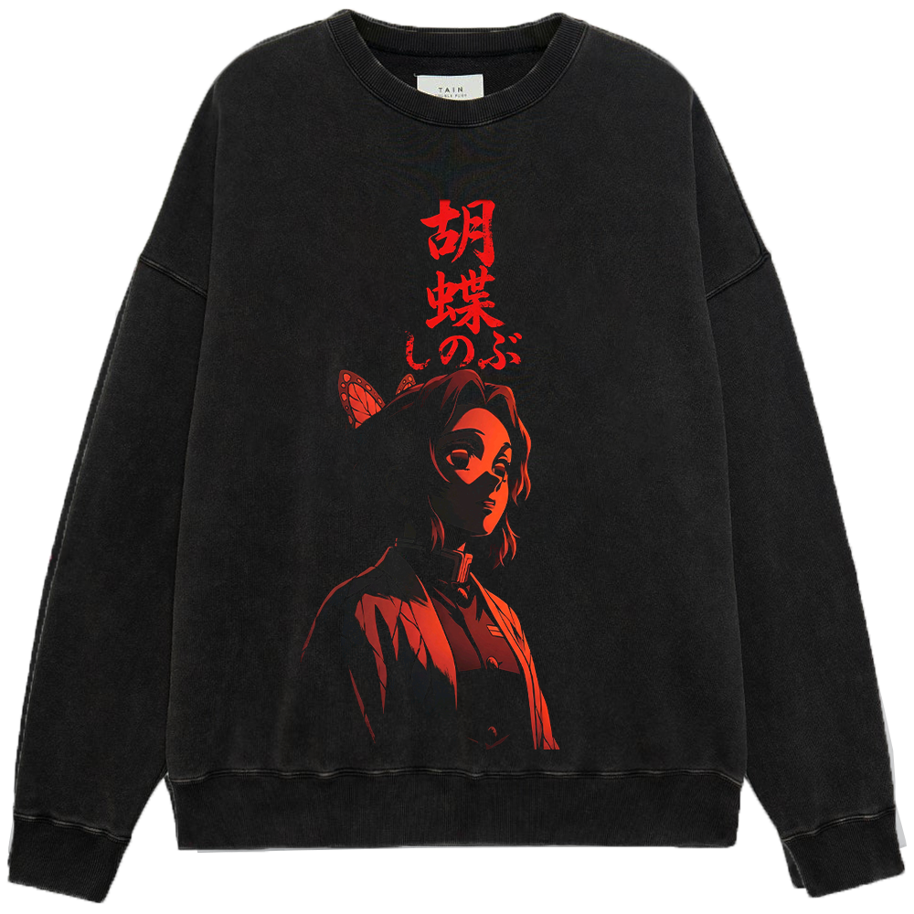 Demon Slayer Shinobu Kocho Insect Hashira Red Tone Print