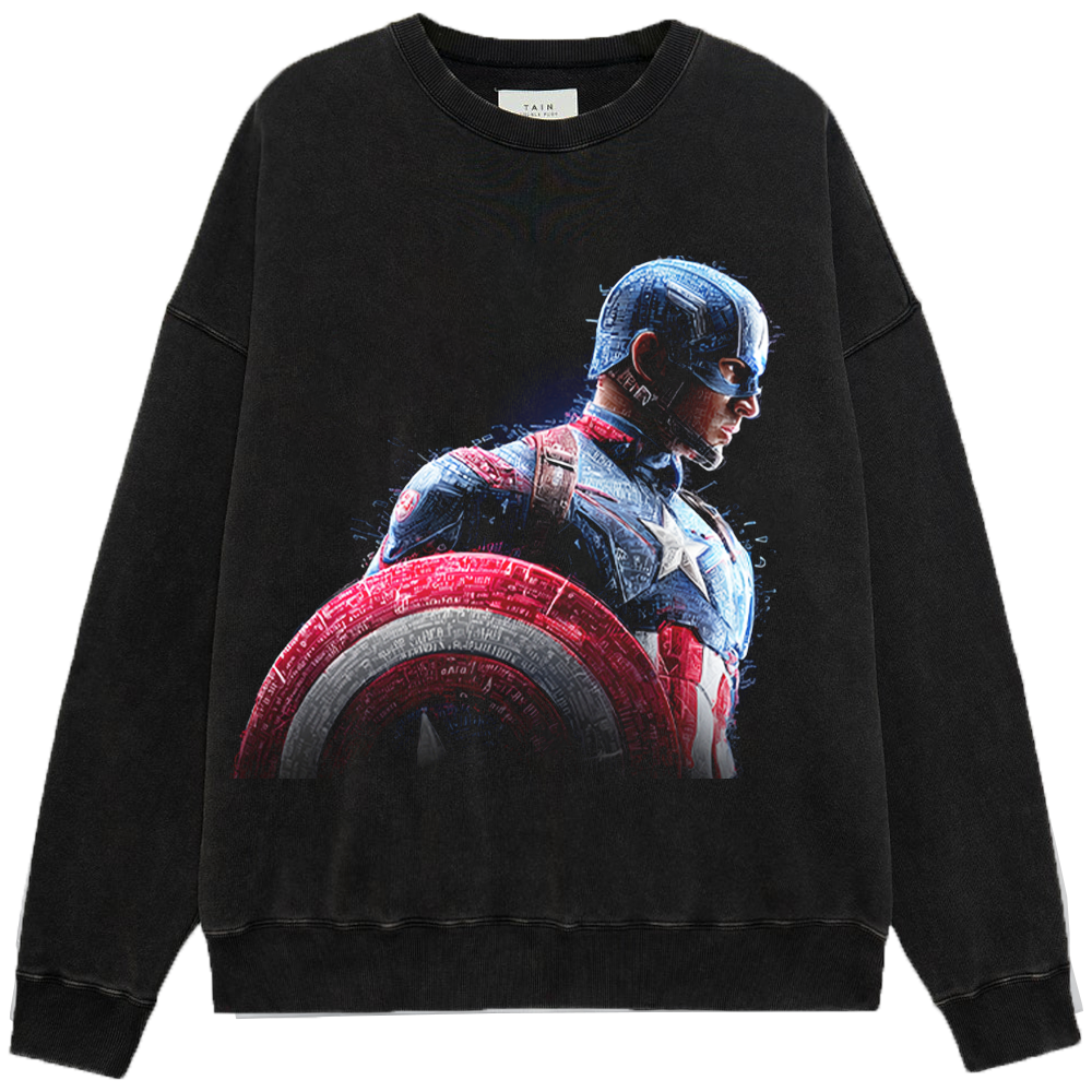 Marvel Captain America Cyber Code Armor Profile Print