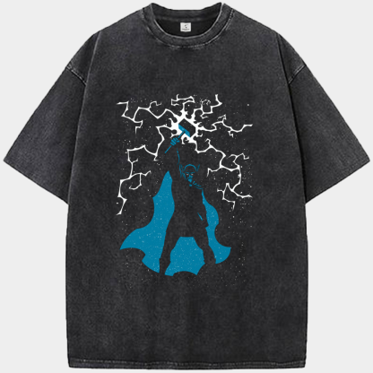 Marvel Thor Thor Lightning & Starry Sky Silhouette Print