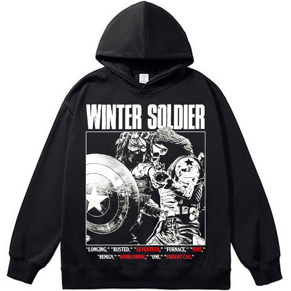 Marvel Captain America & Winter Soldier Monochrome Showdown Poster Print