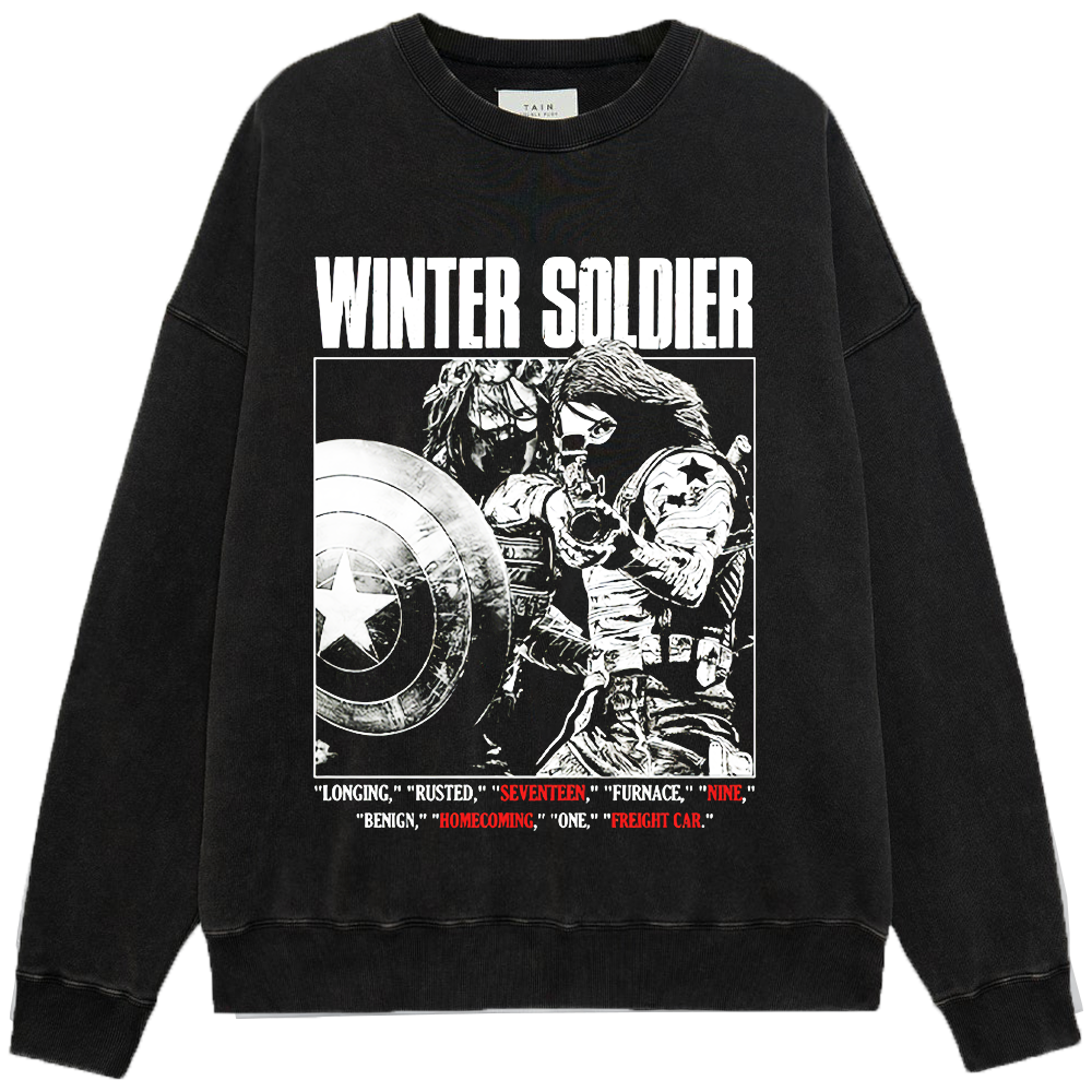 Marvel Captain America & Winter Soldier Monochrome Showdown Poster Print