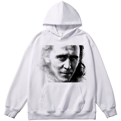 Marvel Thor Loki Black & White Line-Dot Profile Print