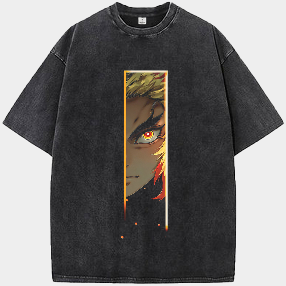 Demon Slayer Rengoku Flame Hashira Battle Style Print