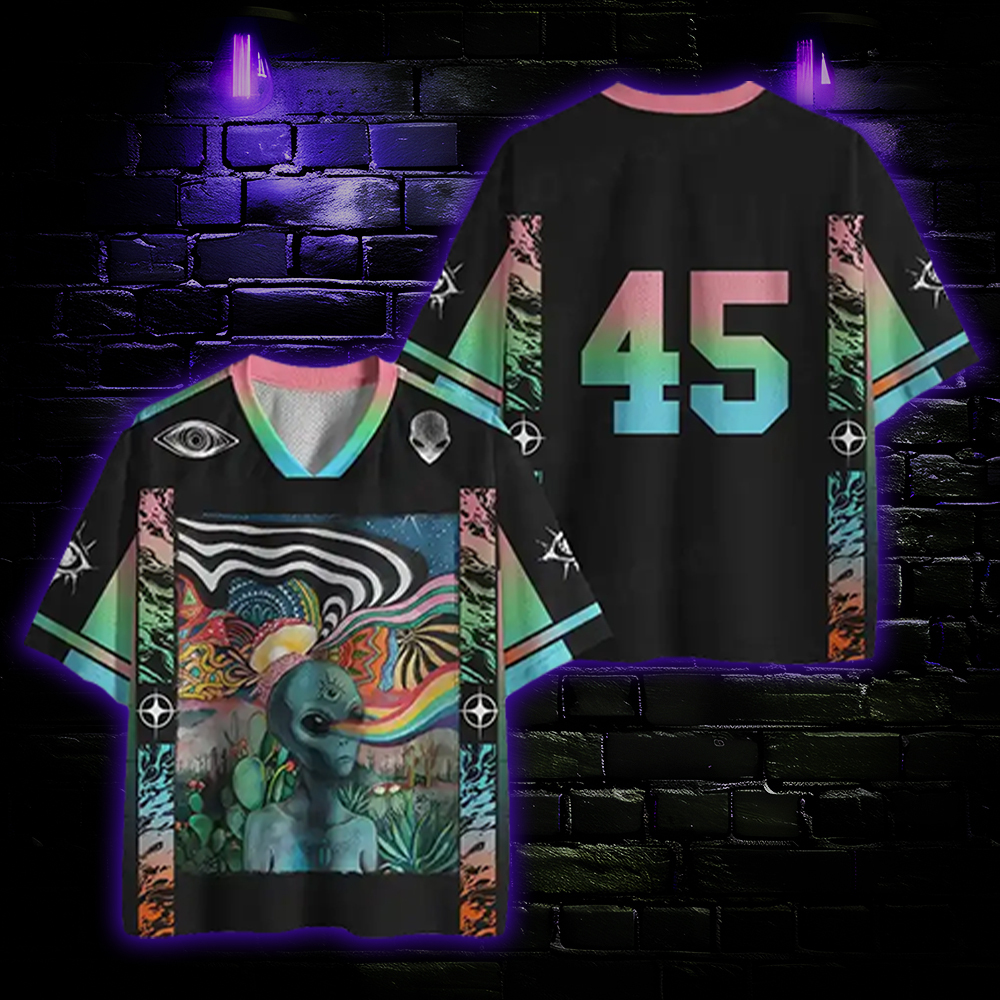 Cosmic Vision Psychedelic Alien Mesh Jersey