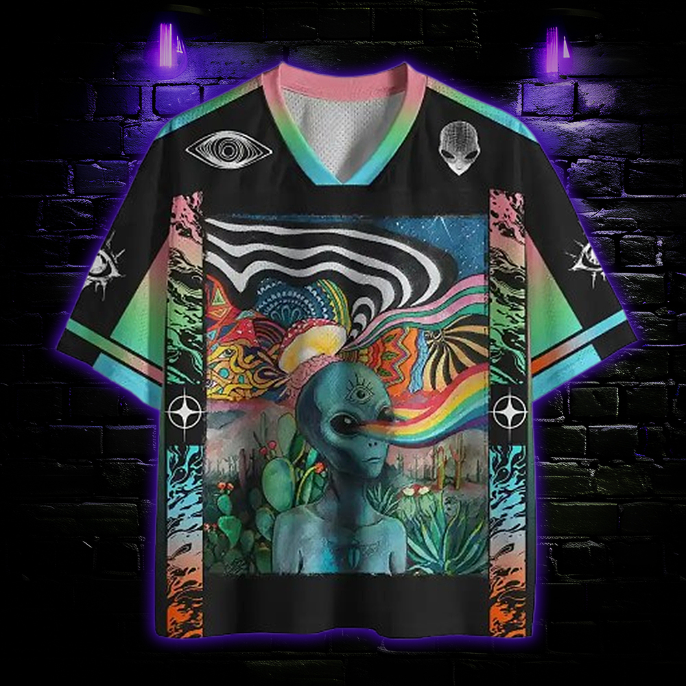 Cosmic Vision Psychedelic Alien Mesh Jersey