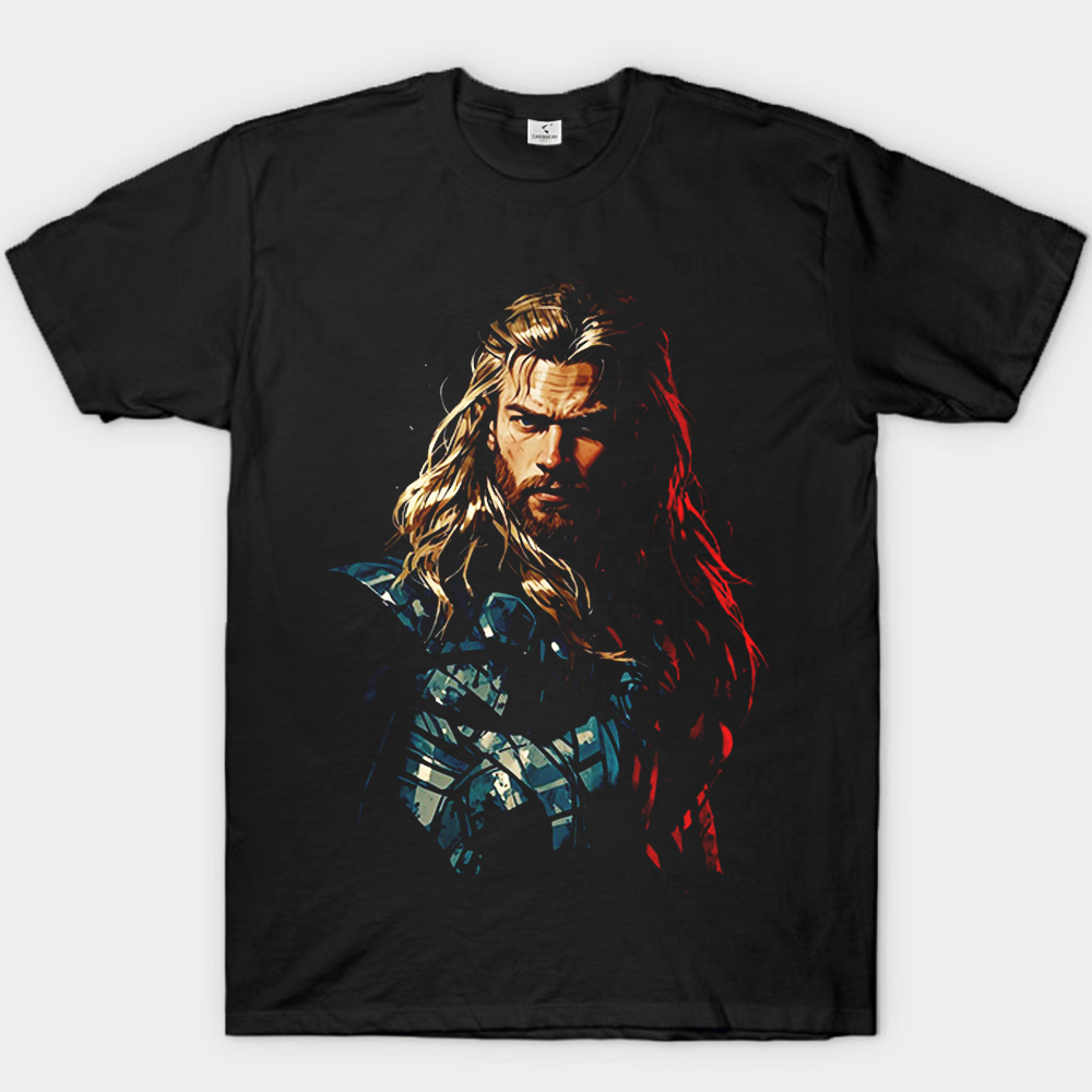 Marvel Thor Red & Blue Heavy Oil Painting Style Thor Print