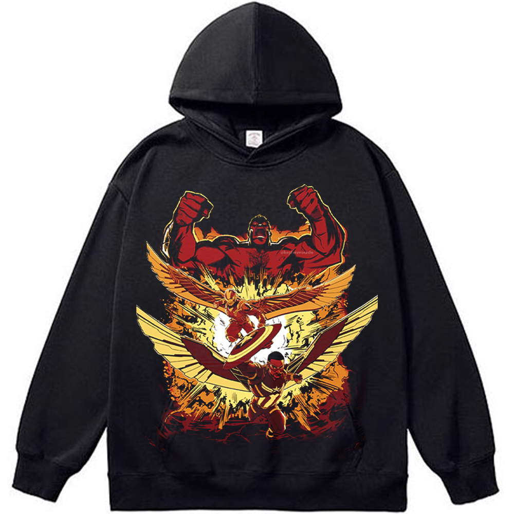 Marvel Captain America Brave New World Red Flame Team Print