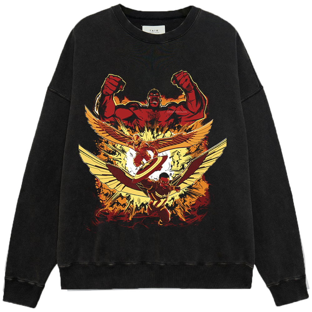 Marvel Captain America Brave New World Red Flame Team Print