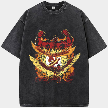 Marvel Captain America Brave New World Red Flame Team Print