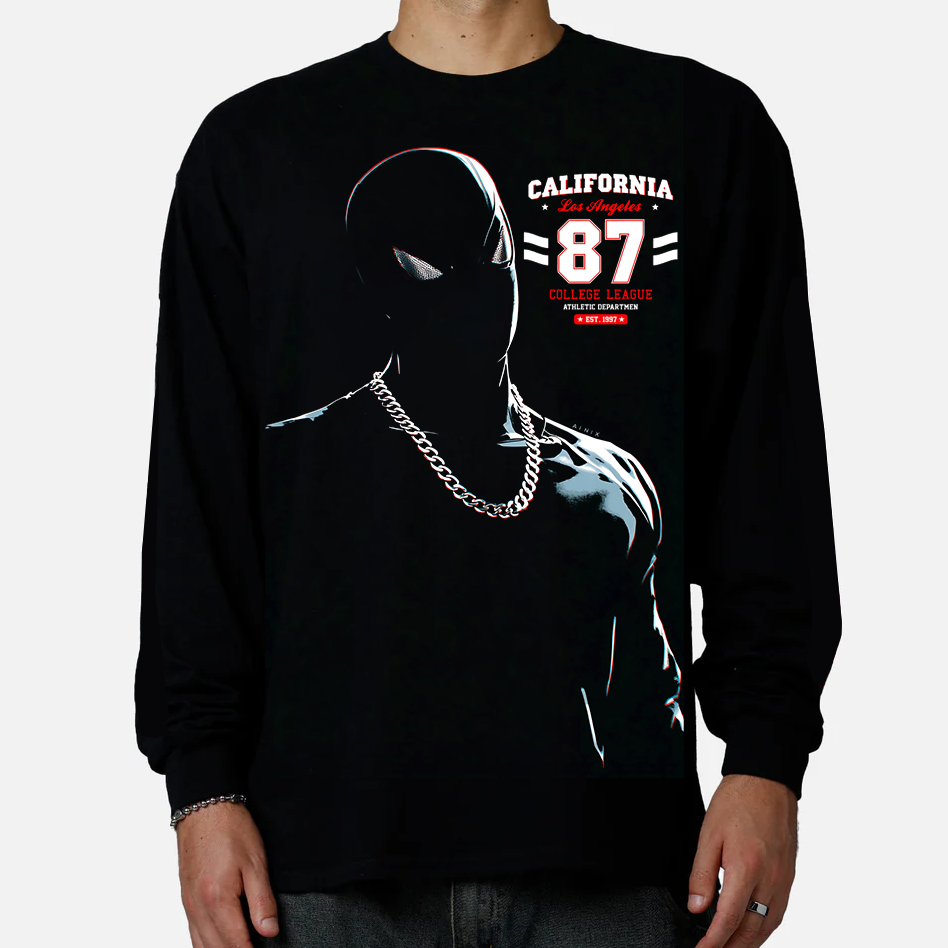 Marvel Spider-Man California "87" College League Long Sleeve Sweatshirt