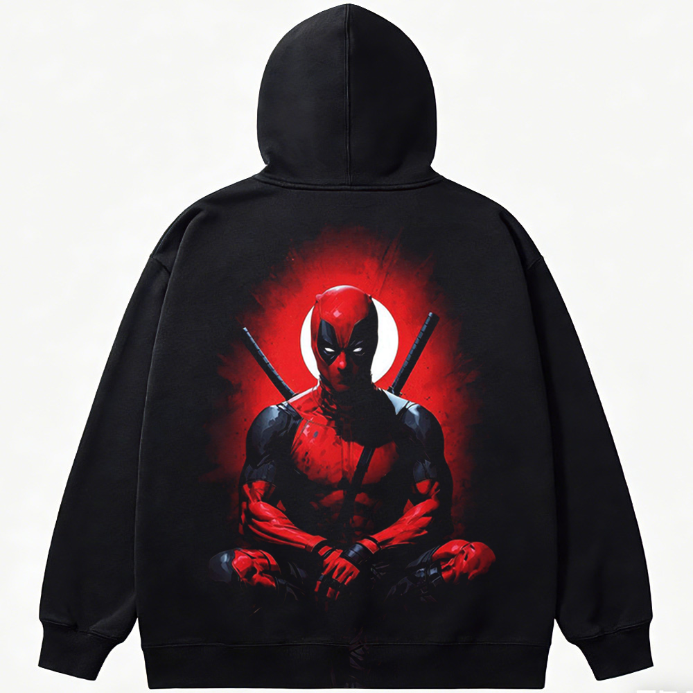 Marvel Deadpool Flaming Smoke Helmet Print