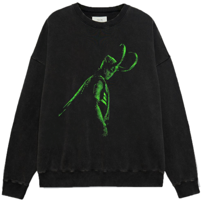 Marvel Thor Loki Fluorescent Green Line Art Dark Helmet Print