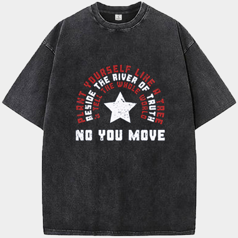 Marvel Captain America "No You Move" Retro Typography Badge Print