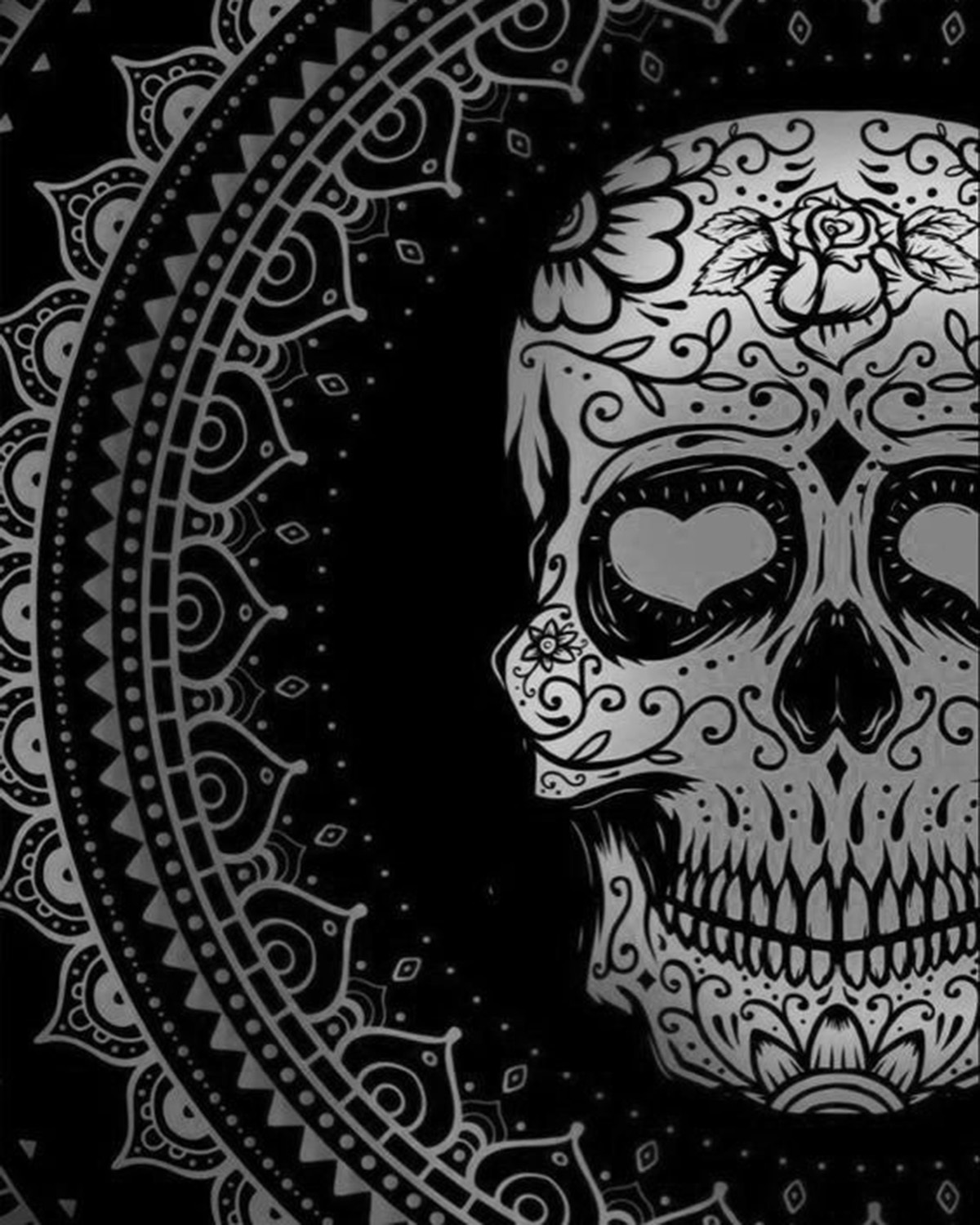 Mexican Sugar Skull Printed V-neck Sexy Butterfly Back Dress