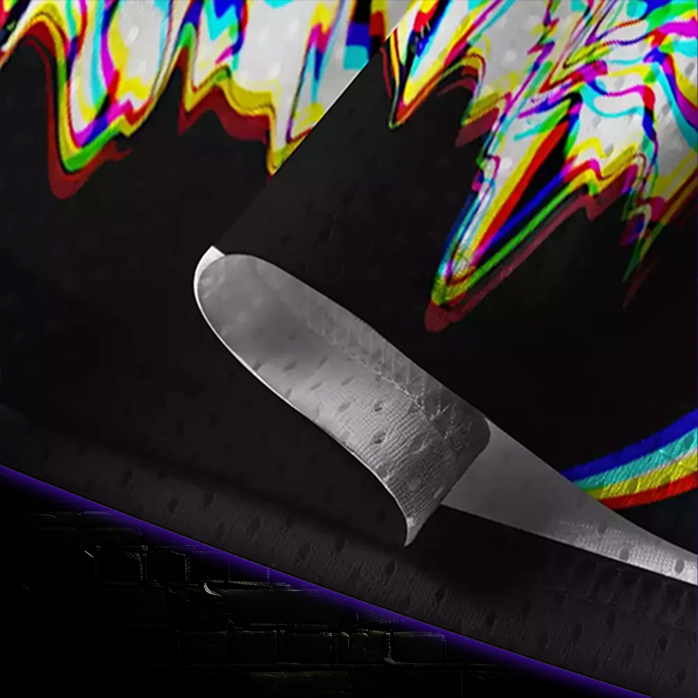 Chromatic Glitch Multi-Eye Mesh Jersey