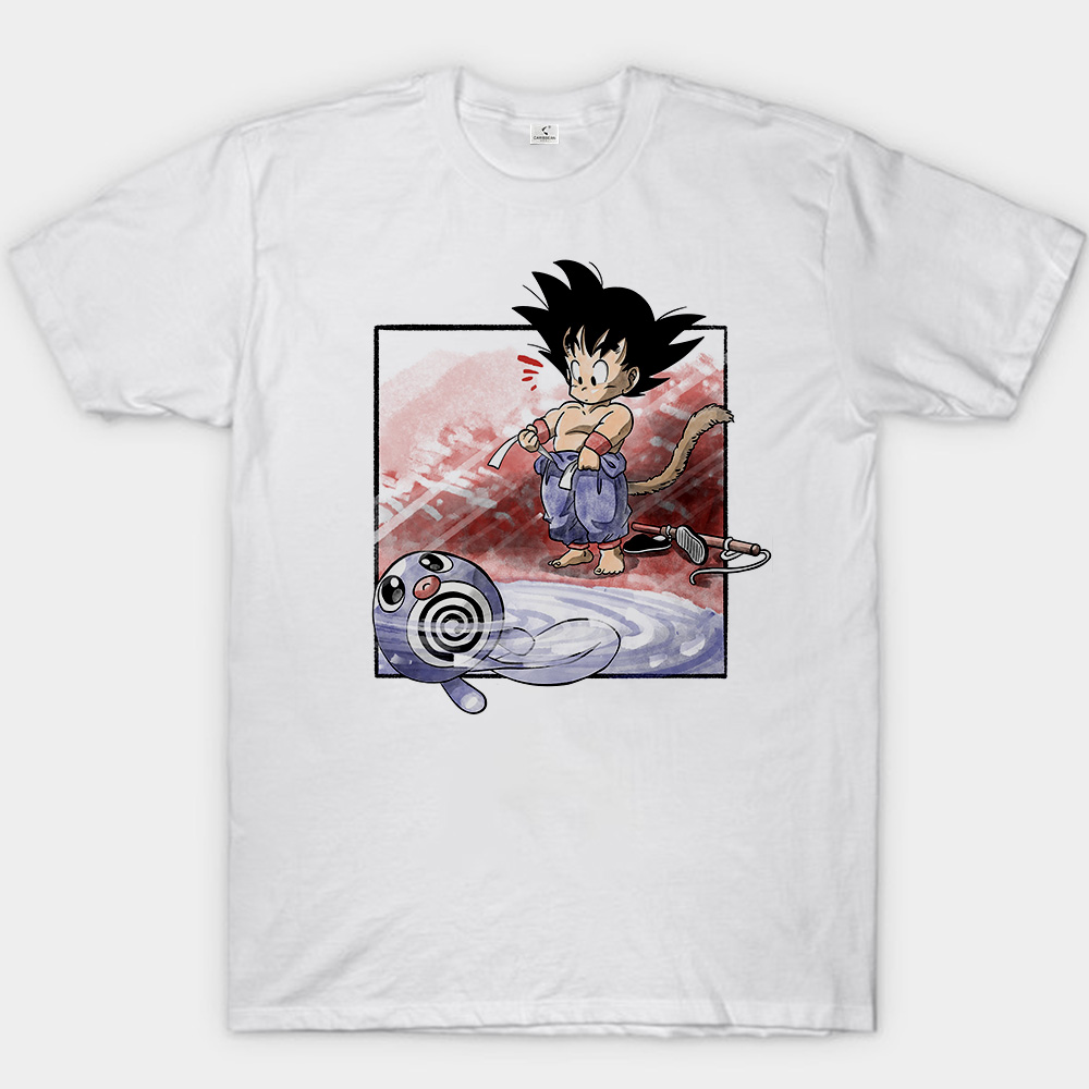 Dragon Ball Z Kid Goku & Pokemon Poliwag Print