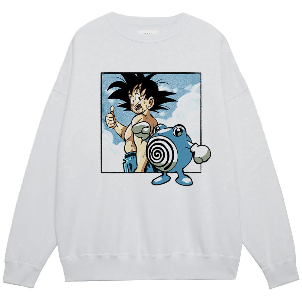 Dragon Ball Z Kid Goku & Pokemon Poliwhirl Print