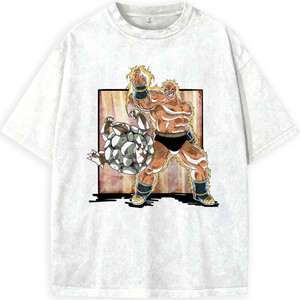 Dragon Ball Z Nappa & Pokemon Geodude Print