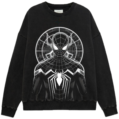 Marvel Spider-Man Black & White Cyber Halo Symbiote Suit Bust Print