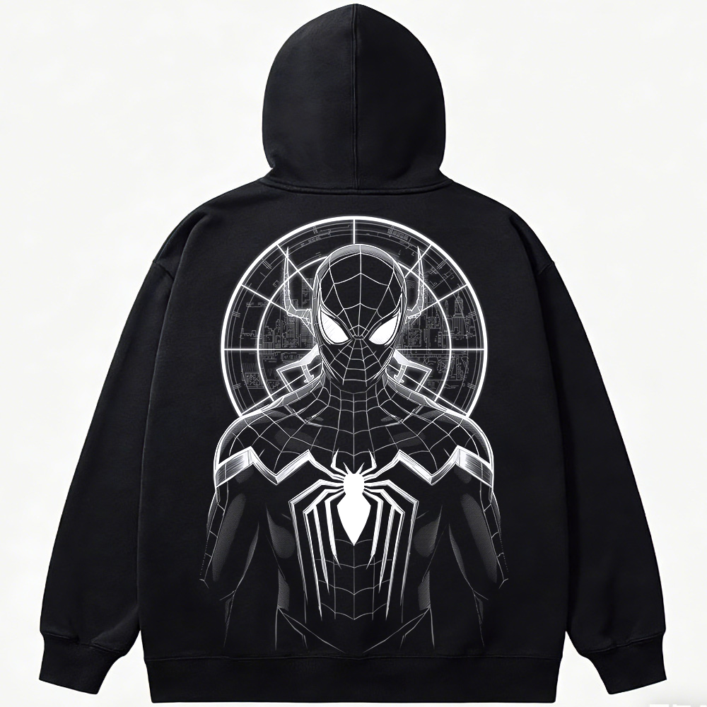 Marvel Spider-Man Black & White Cyber Halo Symbiote Suit Bust Print