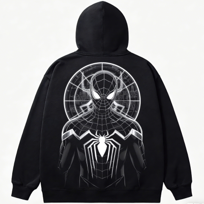 Marvel Spider-Man Black & White Cyber Halo Symbiote Suit Bust Print