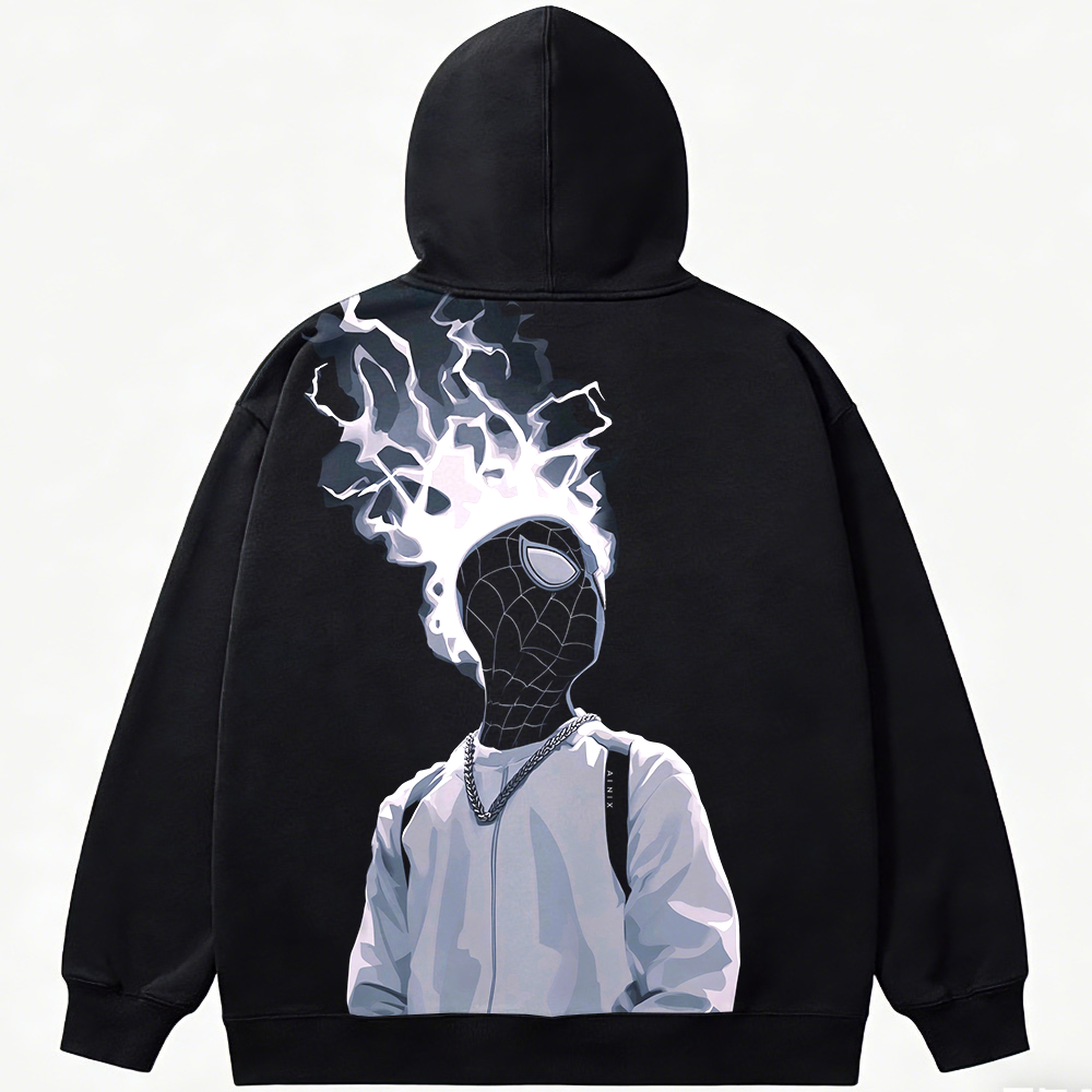 Marvel Spider-Man Miles Morales Street Style Fire Head Portrait Print