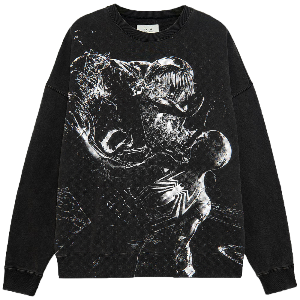 Marvel Venom vs. Spider-Man Black & White High Contrast Battle Print