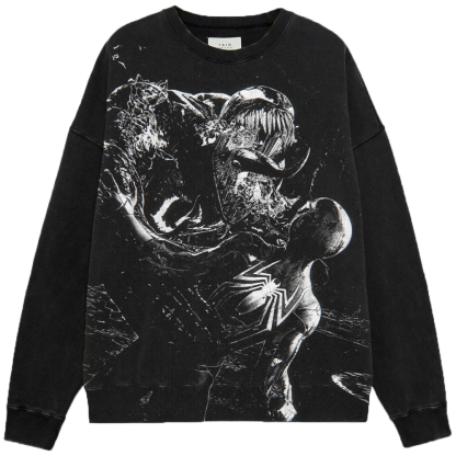 Marvel Venom vs. Spider-Man Black & White High Contrast Battle Print