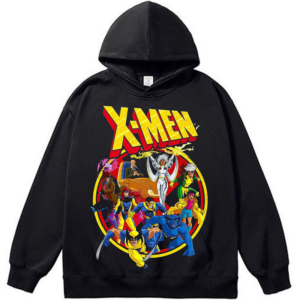 Marvel X-Men 90's Vintage Circular Animated Style Full Team Print
