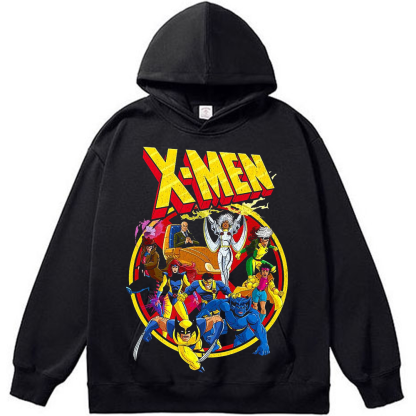 Marvel X-Men 90's Vintage Circular Animated Style Full Team Print