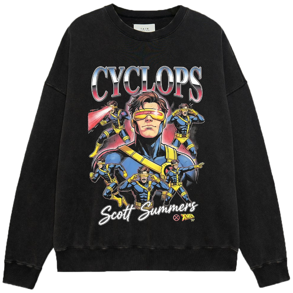 Marvel X-Men 90's Vintage Cyclops Multi-Action Collage Print