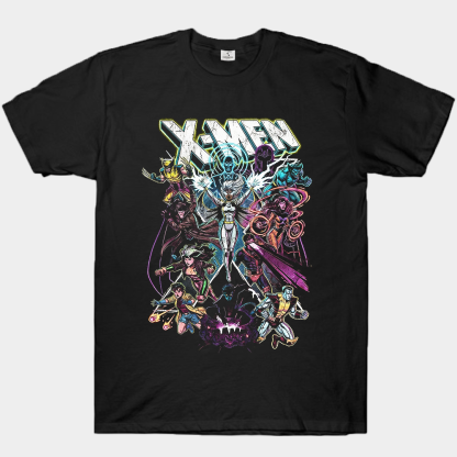 Marvel X-Men 90's Vintage Neon Style Full Team Print