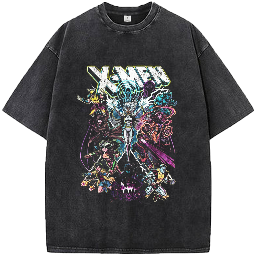 Marvel X-Men 90's Vintage Neon Style Full Team Print
