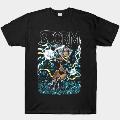Marvel X-Men 90's Vintage Storm Lightning Effect Print