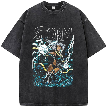 Marvel X-Men 90's Vintage Storm Lightning Effect Print