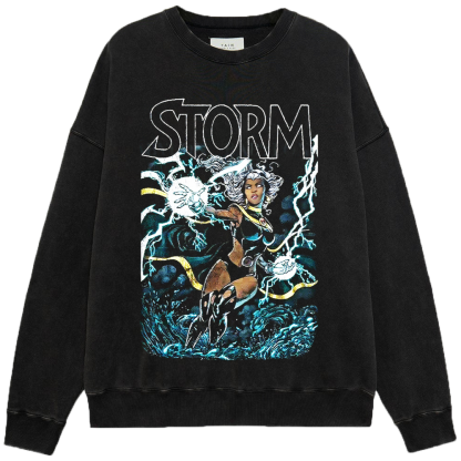 Marvel X-Men 90's Vintage Storm Lightning Effect Print