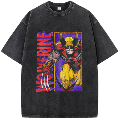 Marvel X-Men Wolverine 90's Vintage  Distressed Print