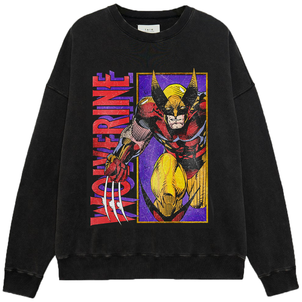 Marvel X-Men Wolverine 90's Vintage  Distressed Print